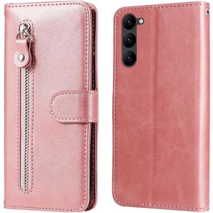 Mobigear Zipper Housse Samsung Galaxy S23 Etui Porte-Monnaie - Rose doré