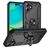 Mobigear Armor Ring iPhone 17 Plastique rigide Coque arrière Antichoc avec bague de maintien - Noir