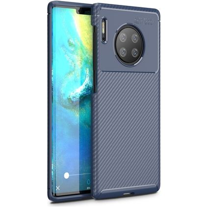 Mobigear Racing Coque Huawei Mate 30 Pro Coque arrière en TPU Souple - Bleu Marin