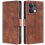 Mobigear Croco Housse OPPO Reno 8 5G Etui Porte-Monnaie - Marron