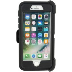 Xccess Survivor Essential Coque iPhone 8 Coque arrière Rigide Anti-Chocs avec Support Amovible - Noir