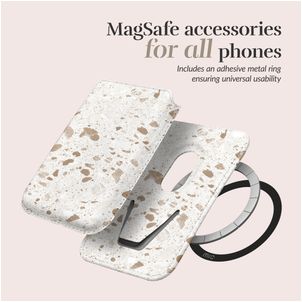 MIO - Porte Cartes en - 3 Cartes - Compatible MagSafe - Soft Terrazzo
