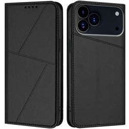 Mobigear Frosted Flip Housse iPhone 17 Pro Max Etui Porte-Monnaie - Noir