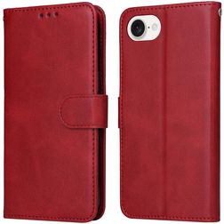 Mobigear Wallet Housse iPhone 16e Etui Porte-Monnaie - Rouge