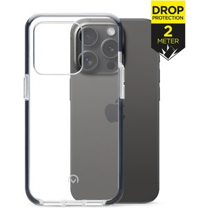 Mobilize Shatterproof Coque iPhone 15 Pro Coque arrière Rigide Anti-Chocs - Transparent / Noir