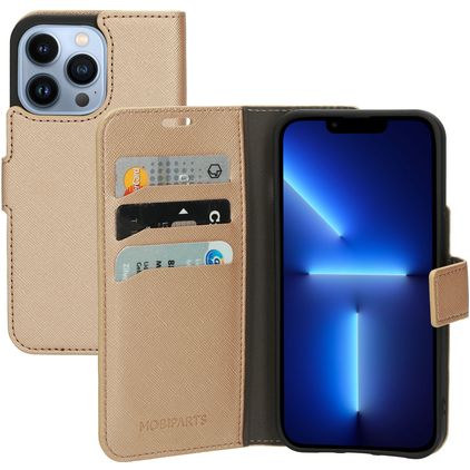 Mobiparts Saffiano Wallet Housse iPhone 13 Pro Etui Porte-Monnaie - Copper