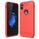 Mobigear Brushed Slim Coque iPhone XS Coque arrière en TPU Souple - Rouge