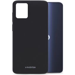 Mobilize Rubber Gelly Coque Motorola Moto G54 Coque arrière en TPU Souple - Matt Black