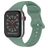 Mobigear Sport Dual Bracelet Silicone Apple Watch Fermeture à clou et passant - 49/46/45/44 mm - Avocat