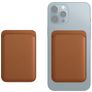 Mobigear Wallet - Porte Cartes en - 3 Cartes - Compatible MagSafe - Marron