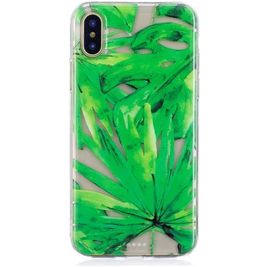 Mobigear Design Coque iPhone X Coque arrière en TPU Souple - Green Leaf