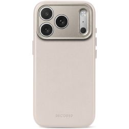 Decoded Coque iPhone 18 Pro MagSafe Coque arrière en Cuir Véritable Anti-Chocs - Taupe