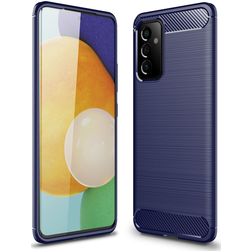 Mobigear Brushed Slim Coque Samsung Galaxy A82 5G Coque arrière en TPU Souple - Bleu