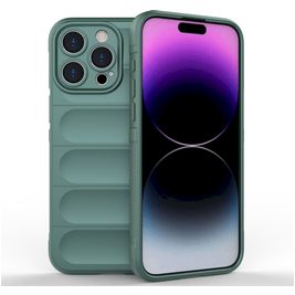 Mobigear Bumpy Coque iPhone 15 Pro Max Coque arrière en TPU Souple - Vert