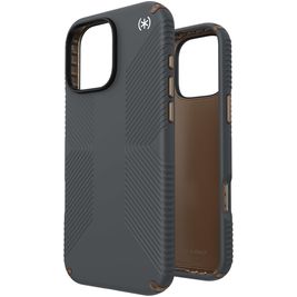 Speck Presidio2 Grip Coque iPhone 16 Pro Max Coque arrière Rigide Anti-Chocs - Charcoal Grey