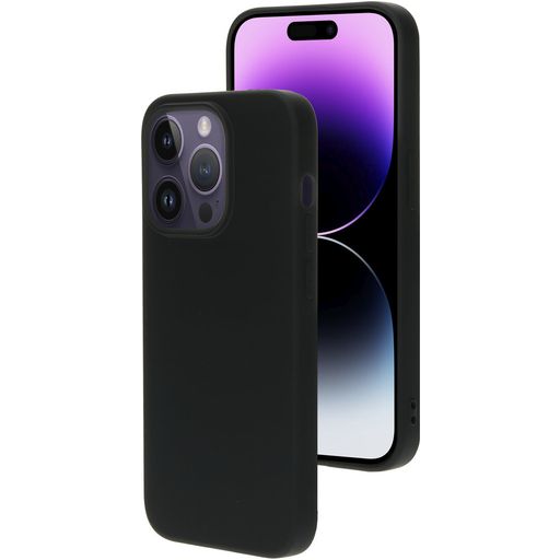Mobiparts Coque iPhone 14 Pro Coque arrière en Silicone - Noir