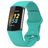Mobigear Sport Dual Bracelet Silicone pour Fitbit Charge 5 Fermeture à clou et passant - Turquoise