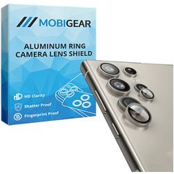 Mobigear Single Samsung Galaxy S24 Ultra Verre trempé Protection Objectif Caméra - Compatible Coque - Gris
