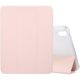 Mobigear Tri-Fold Gel Coque iPad 11 (2025) Etui en TPU,Similicuir + Porte-crayon - Rose