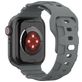 Mobigear Sport Armor Bracelet Silicone Apple Watch Fermeture à clou et passant - 49/46/45/44 mm - Gris