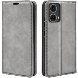Mobigear Retro Slim Housse Motorola Moto G85 Etui Porte-Monnaie - Gris