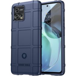 Mobigear Rugged Shield Coque Motorola Moto G72 Coque arrière en TPU Souple Anti-Chocs - Bleu