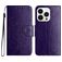 Mobigear Flowers Housse iPhone 16 Pro Max Etui Porte-Monnaie - Violet
