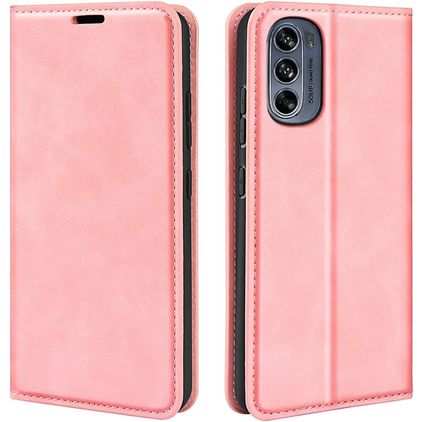 Mobigear Retro Slim Housse Motorola Moto G62 Etui Porte-Monnaie - Rose