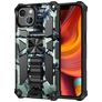 Mobigear Armor Stand Coque iPhone 13 Coque arrière Rigide Anti-Chocs avec Support Amovible - Vert