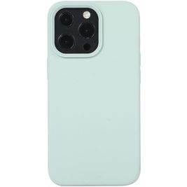 Mobigear Rubber Touch Coque iPhone 14 Coque arrière en Silicone - Menthe