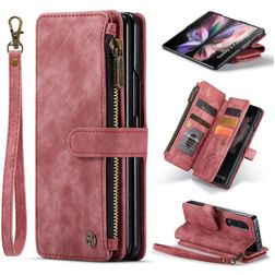 Caseme C30 Housse Samsung Galaxy Z Fold 4 Etui Porte-Monnaie - Rouge