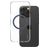 CARE by PanzerGlass Urban Combat iPhone 16 Pro MagSafe Plastique rigide Coque arrière - Transparent / Bleu