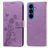 Mobigear Flowers Housse Samsung Galaxy S26 Plus Etui Porte-Monnaie - Violet