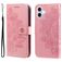 Mobigear Flowers Housse iPhone 17 Etui Porte-Monnaie - Rose doré