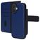 Mobiparts Housse iPhone 17 Etui avec Coque Détachable en Cuir Véritable Porte-Monnaie - Bleu
