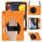 Mobigear SureGrip XGuard Coque iPad 8 (2020) Coque arrière en Plastique rigide,Silicone + Porte-crayon + Bandoulière + Support Amovible - Orange