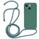 Mobigear Lanyard iPhone 15 Coque avec cordon en Silicone - Vert