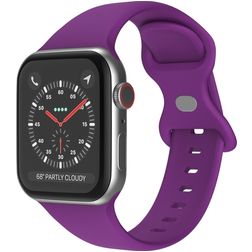 Mobigear Sport Dual Bracelet Silicone Apple Watch Fermeture à clou et passant - 49/46/45/44 mm - Lilas