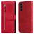 Mobigear Zipper Housse Samsung Galaxy S23 Etui Porte-Monnaie - Rouge