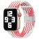 Mobigear Braided Bracelet Nylon Apple Watch Fermeture à pince - 42/41/40/38 mm - Blanc / Rose