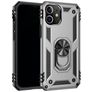Mobigear Armor Ring Coque iPhone 12 Pro Coque arrière Rigide Anti-Chocs avec Anneau-Support - Argent