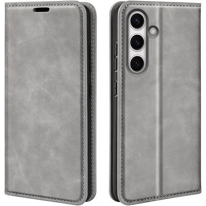 Mobigear Retro Slim Housse Samsung Galaxy S24 FE Etui Porte-Monnaie - Gris