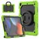 Mobigear RingGuard Coque iPad 9 (2021) Coque arrière en Plastique rigide,Silicone + Support Amovible - Vert