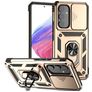 Mobigear Armor Ring Cam Slide Coque Samsung Galaxy A54 Coque arrière Rigide Anti-Chocs avec Anneau-Support et Protecteur Lentilles - Or