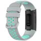 Mobigear Sport Plus Buckle Bracelet Silicone Fitbit Charge 3 Fermeture boucle ardillon - Gris / Turquoise