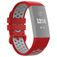 Mobigear Sport Plus Buckle Bracelet Silicone Fitbit Charge 3 Fermeture boucle ardillon - Rouge / Gris