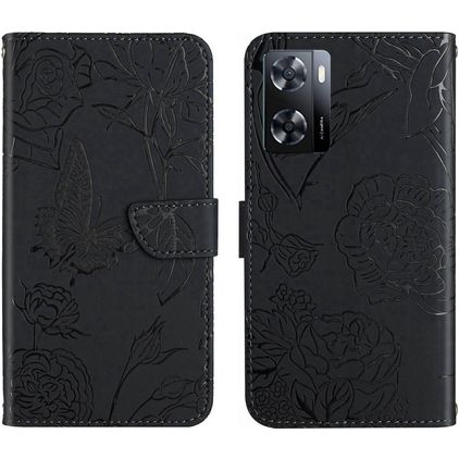 Mobigear Butterfly Housse Realme Narzo 50 5G Etui Porte-Monnaie - Noir