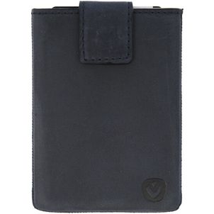 Valenta Card Case Pocket - Porte Cartes en en Cuir véritable - 8 Cartes - Bleu