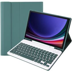Mobigear Keys Coque Samsung Galaxy Tab S9 FE Etui Clavier Bluetooth QWERTY + Porte-crayon - Vert