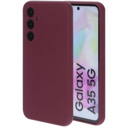Mobiparts Coque Samsung Galaxy A35 Coque arrière en Silicone - Plum Red